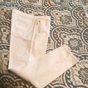 NYDJ White, ankle jeans. Size 10.